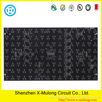 4 Layer Black Matt Soldermask PCB with HASL Surface
